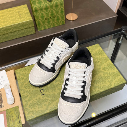 GG MAC80 TRAINER CREAMY WHITE AND BLACK CALFSKIN