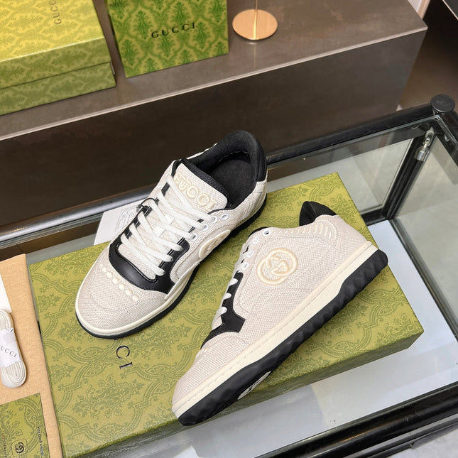 GG MAC80 TRAINER CREAMY WHITE AND BLACK CALFSKIN