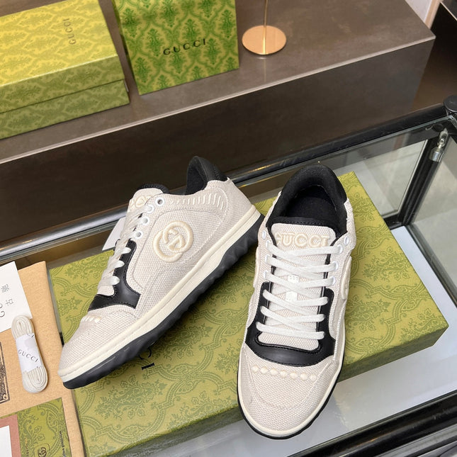 GG MAC80 TRAINER CREAMY WHITE AND BLACK CALFSKIN