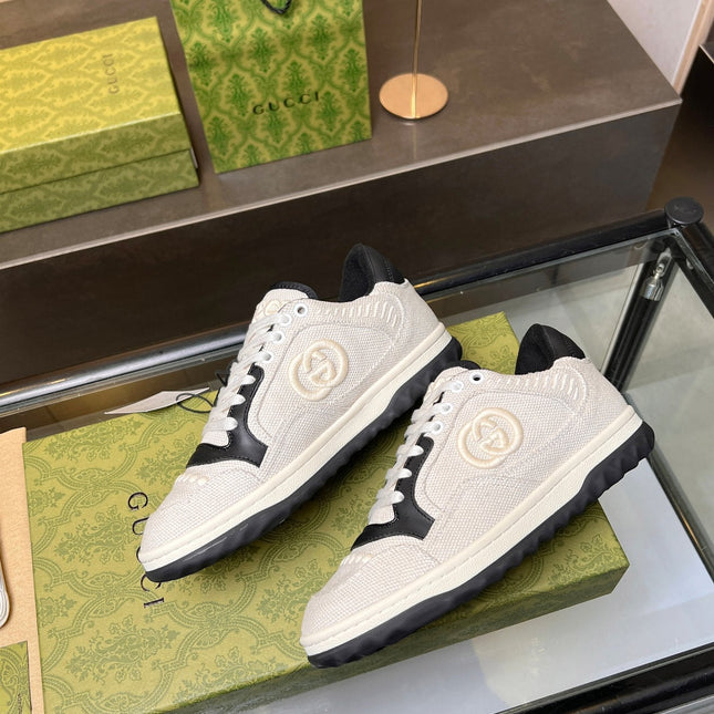 GG MAC80 TRAINER CREAMY WHITE AND BLACK CALFSKIN