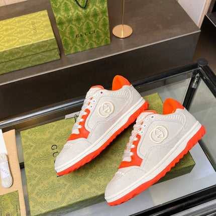 GG MAC80 TRAINER CREAMY WHITE AND ORANGE CALFSKIN