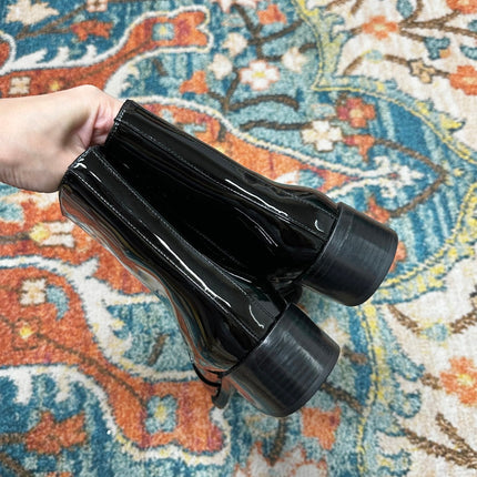 SL YVES NEW BOOTS BLACK POLISHED CALFSKIN