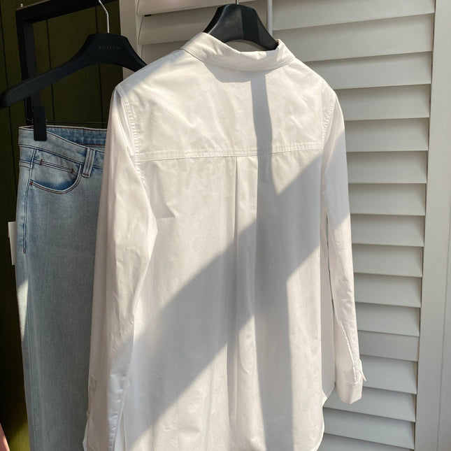 Loewe 2025 Embroidered Shirt White Cotton