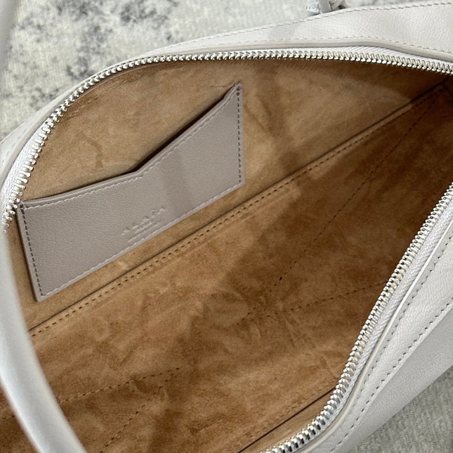 LE TECKEL SMALL BAG 27 IN PLATINUM GOATSKIN