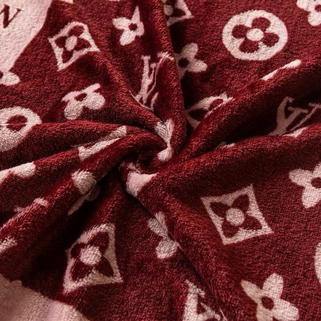 BLANKET IN AUBURN RED MONOGRAM LAMB FUR 423067