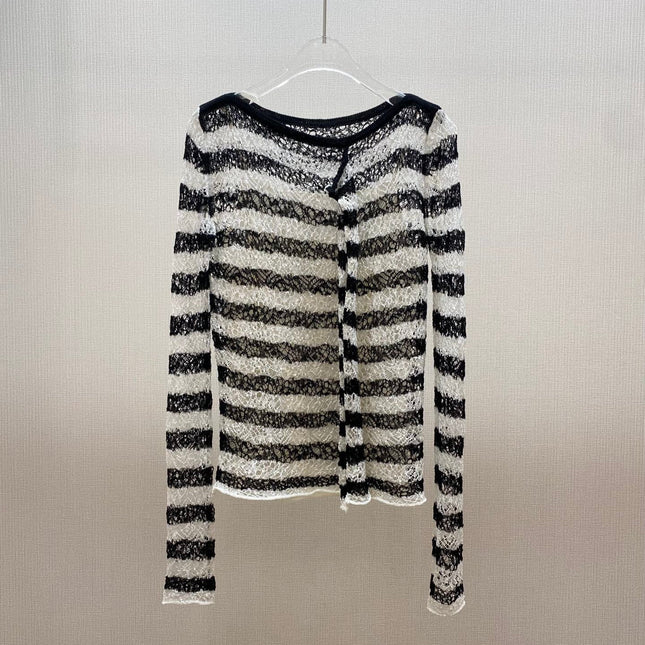 DIOR 25S MARINIERE RUFFLED SWEATER STYLE 174