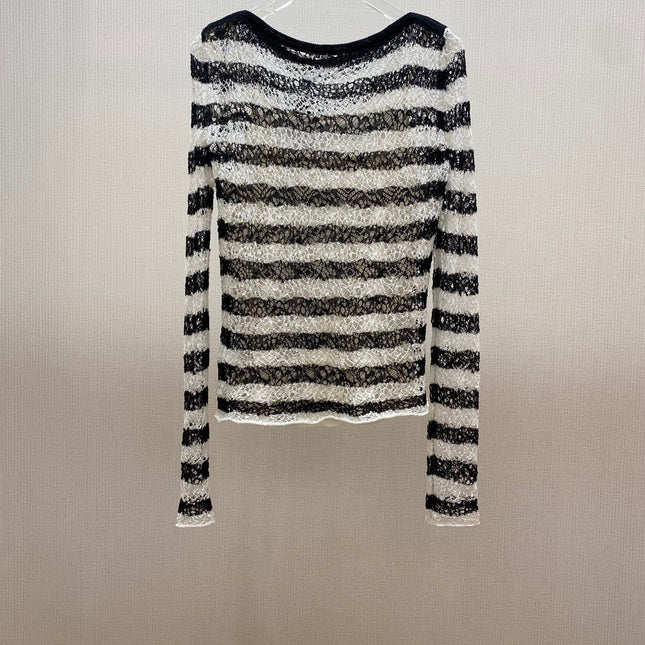 DIOR 25S MARINIERE RUFFLED SWEATER STYLE 174