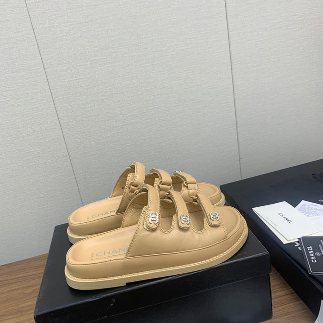 DAD SANDAL IN YELLOW CREAM LAMBSKIN MULE