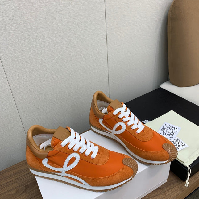 LW FLOW RUNNER SNEAKER ORANGE SUEDE