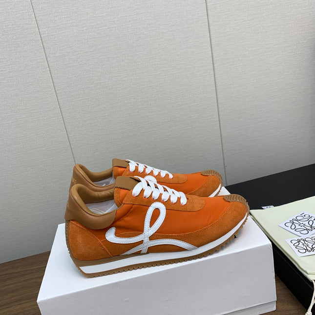 LW FLOW RUNNER SNEAKER ORANGE SUEDE
