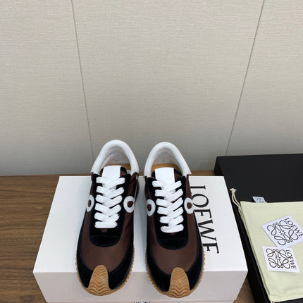 LW FLOW RUNNER SNEAKER BROWN BLACK SUEDE