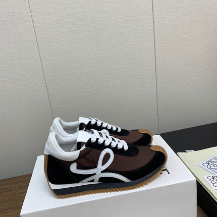 LW FLOW RUNNER SNEAKER BROWN BLACK SUEDE