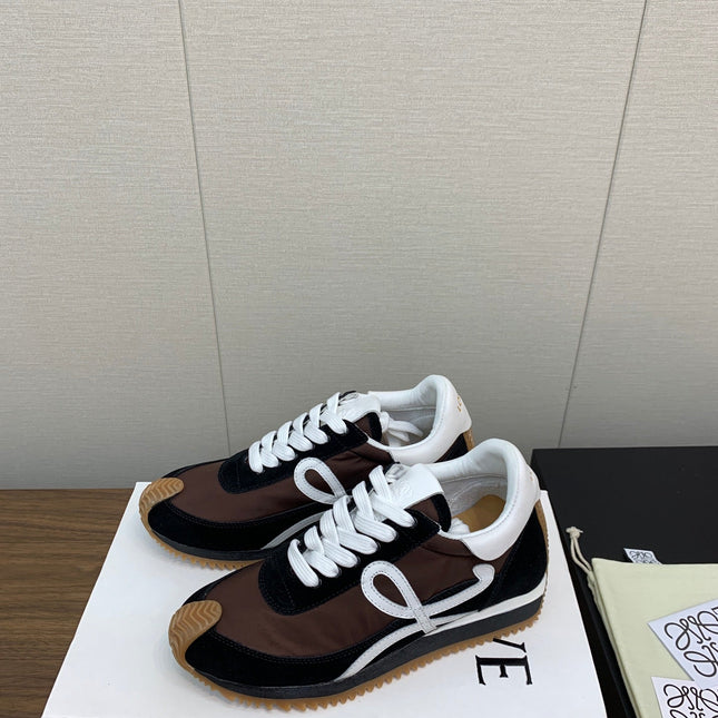LW FLOW RUNNER SNEAKER BROWN BLACK SUEDE
