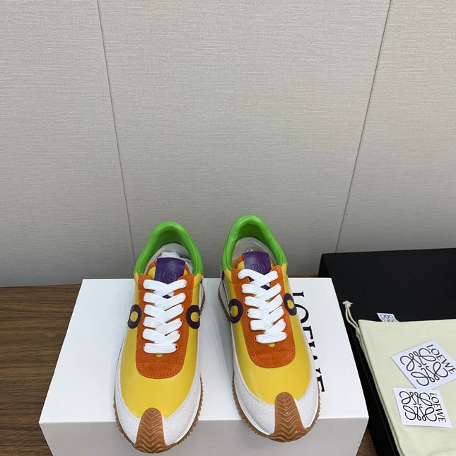 LW FLOW RUNNER SNEAKER LEMON-BRICK SUEDE