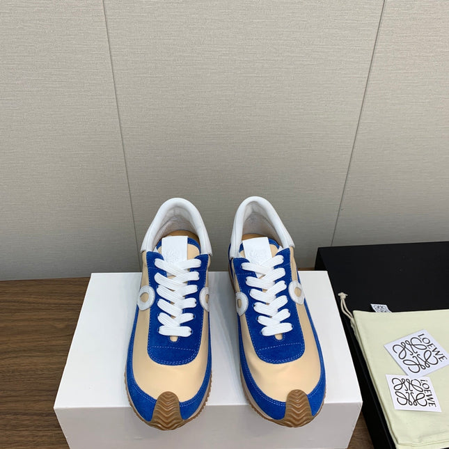 LW FLOW RUNNER SNEAKER COBALT-BEIGE SUEDE
