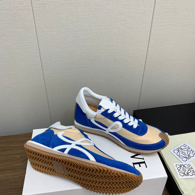 LW FLOW RUNNER SNEAKER COBALT-BEIGE SUEDE