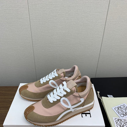 LW FLOW RUNNER SNEAKER PEANUT-PASTEL PINK SUEDE