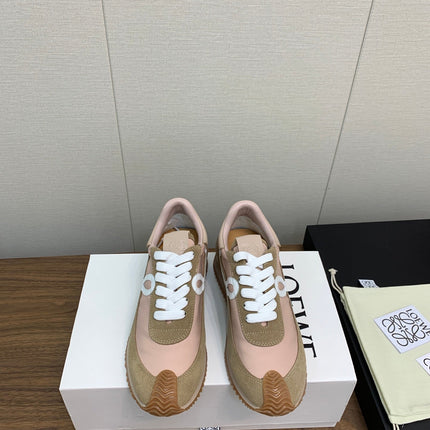 LW FLOW RUNNER SNEAKER PEANUT-PASTEL PINK SUEDE