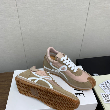 LW FLOW RUNNER SNEAKER PEANUT-PASTEL PINK SUEDE