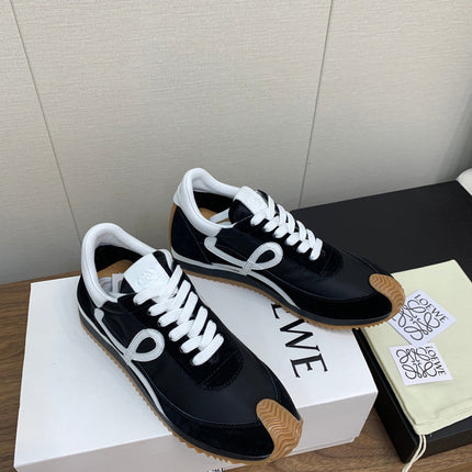 LW FLOW RUNNER SNEAKER BLACK-BROWN SUEDE