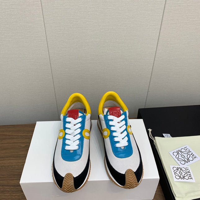 LW FLOW RUNNER SNEAKER WHITE-BLUE SUEDE