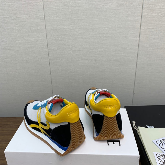 LW FLOW RUNNER SNEAKER WHITE-BLUE SUEDE