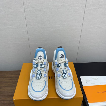 LV ARCHLIGHT SNEAKER BEIGE MIX COBALT BLUE CALFSKIN