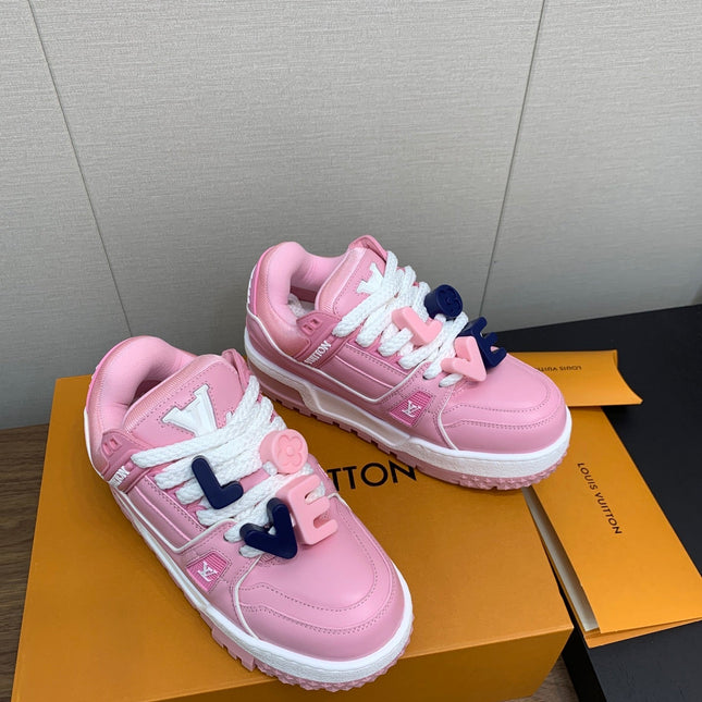 LV TRAINER IN LIGHT PINK CALFSKIN
