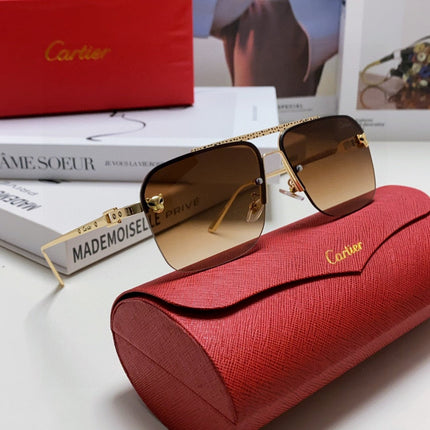 PANTHÈRE SQUARE FRAME SUNGLASSES 543534 IN METAL