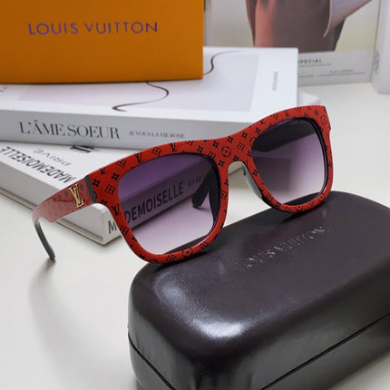 MONOGRAM SUNGLASS 581385 IN RED ACETATE FRAME