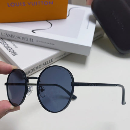 SIGNATURE ROUND SUNGLASS 581383 IN BLACK METAL