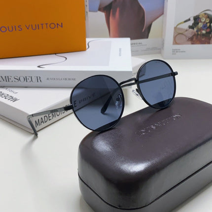 SIGNATURE ROUND SUNGLASS 581383 IN BLACK METAL
