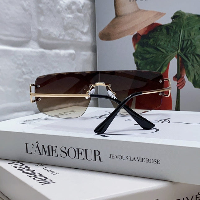C DE RIMLESS NAVIGATOR FRAME SUNGLASSES 548665 IN METAL