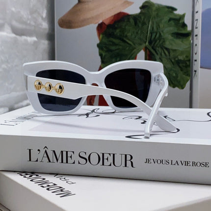 LOGO CAT EYE SUNGLASSES 513004 IN WHITE ACETATE