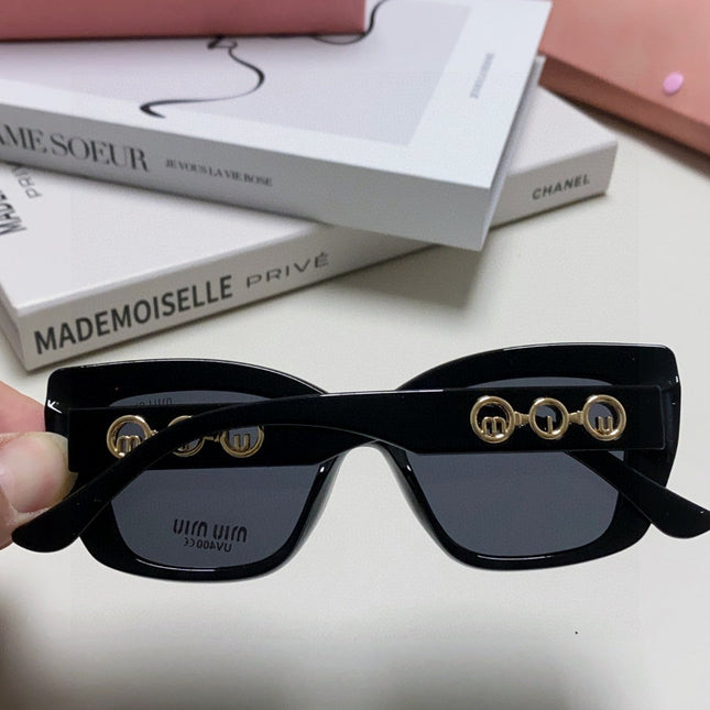 LOGO CAT EYE SUNGLASSES 513005 IN BLACK ACETATE