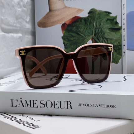 TRIOMPHE SUNGLASSES 552774 IN BABY PINK ACETATE TEXT LOGO