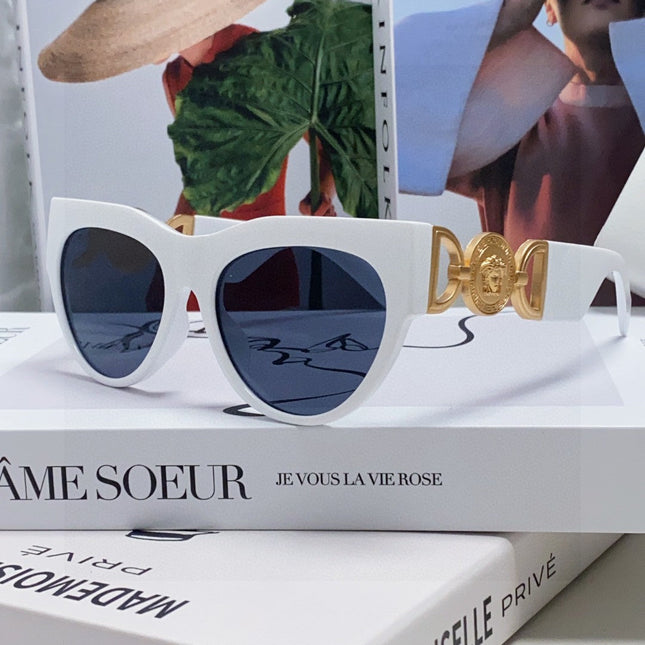 WINGED MEDUSA ROUND FRAME SUNGLASSES 588706 IN ACETATE