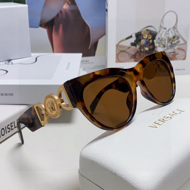 WINGED MEDUSA ROUND FRAME SUNGLASSES 588706 IN ACETATE