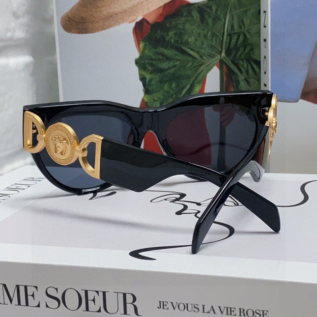 WINGED MEDUSA ROUND FRAME SUNGLASSES 588706 IN ACETATE