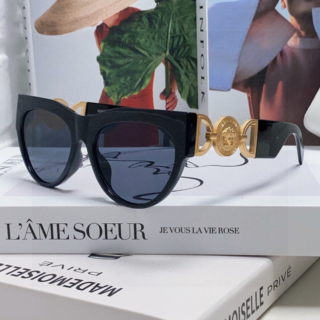 WINGED MEDUSA ROUND FRAME SUNGLASSES 588706 IN ACETATE