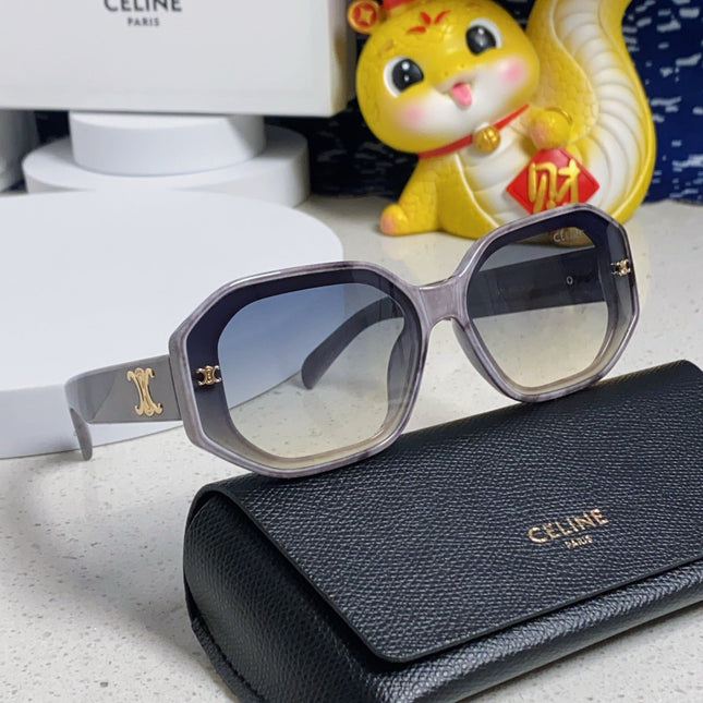 TRIOMPHE SQUARE SUNGLASS 566740 IN MARBLED EFFECT ACETATE