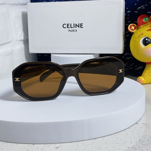 TRIOMPHE SQUARE SUNGLASS 566742 IN CAMEL ACETATE