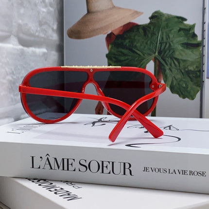 BLACKWOOD SUNGLASSES 567457 IN RED ACETATE GOLD METAL