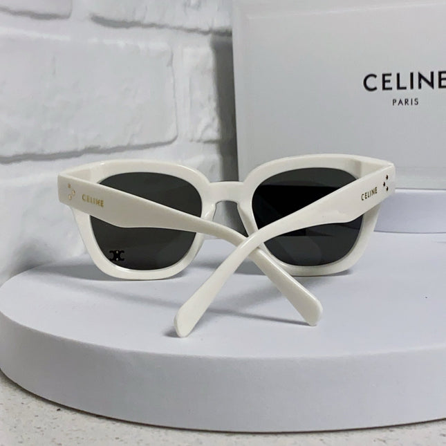 SQUARE SUNGLASS 575842 IN WHITE ACETATE