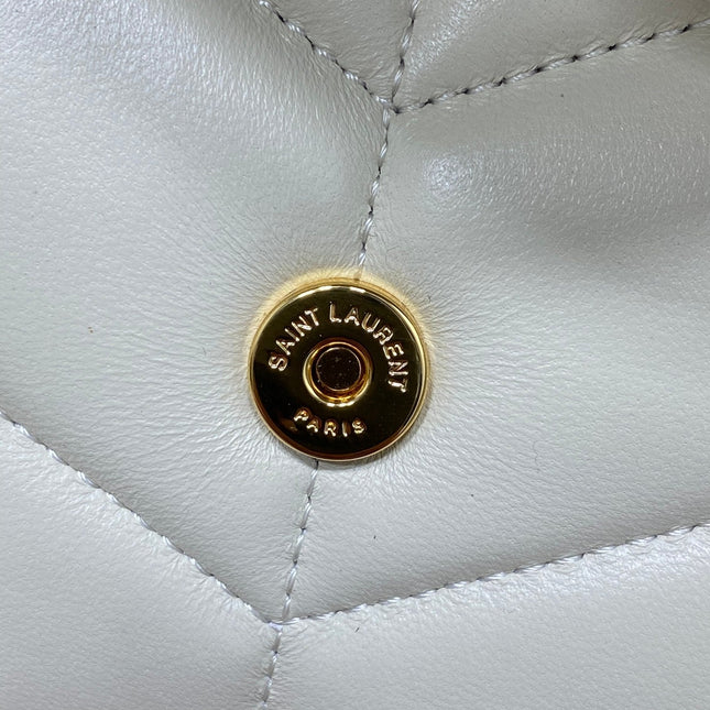 PUFFER TOY 23 IN WHITE LAMBSKIN GOLD HARDWARE