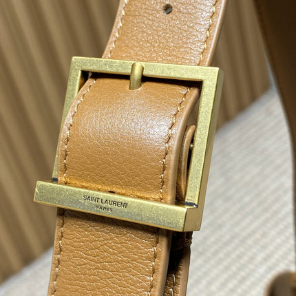 LE 5 À 7 LARGE SUPPLE BAG 31 IN TORTILLA BROWN CALFSKIN