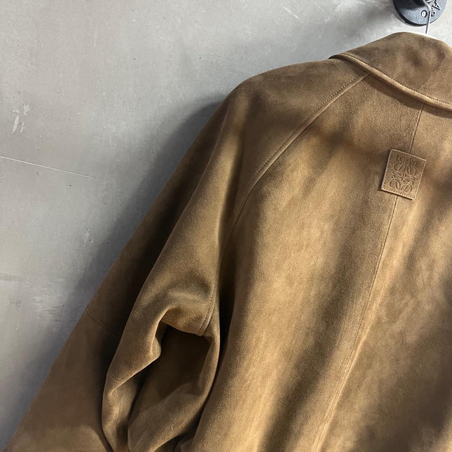 Loewe 2025 Leather Jacket Khaki Brown Cashmere