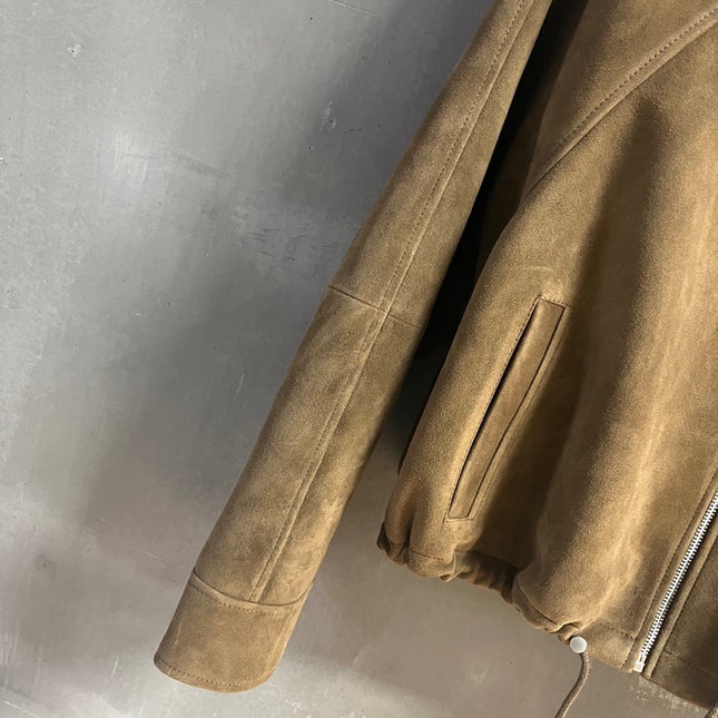 Loewe 2025 Leather Jacket Khaki Brown Cashmere