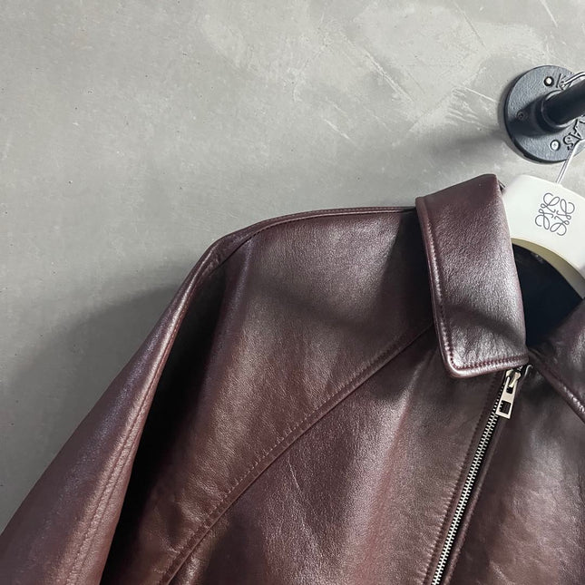 Loewe 2025 Leather Jacket Brown Sheepskin