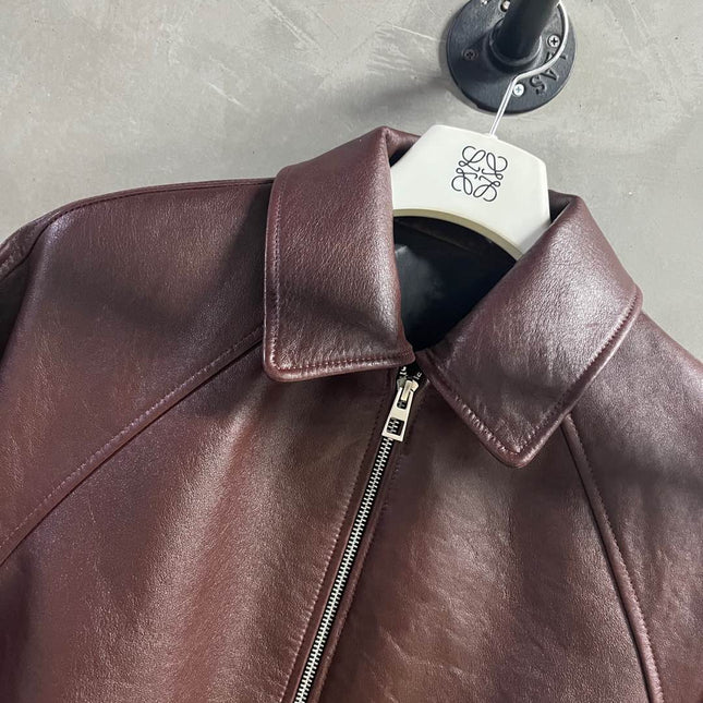 Loewe 2025 Leather Jacket Brown Sheepskin